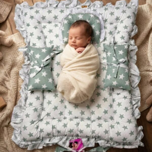 Kiddies Baby Bed – Soft & Cushioned Bed with Safety Borders